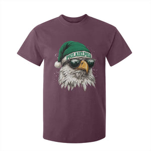 Christmas Football Lover T Shirt For Kid Funny Green Santa PFE City Silhouette TS11 Maroon Print Your Wear