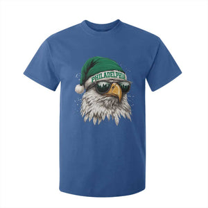 Christmas Football Lover T Shirt For Kid Funny Green Santa PFE City Silhouette TS11 Royal Blue Print Your Wear