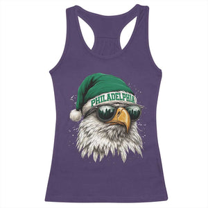 Christmas Football Lover Racerback Tank Top Funny Green Santa PFE City Silhouette TS11 Purple Print Your Wear