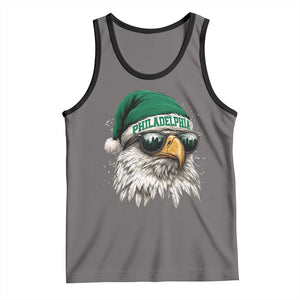 Christmas Philadelphia Fan Tank Top Funny Santa Eagles Sport Philly Fan TS11 Deep Heather Black Print Your Wear
