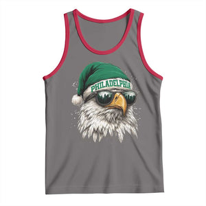 Christmas Philadelphia Fan Tank Top Funny Santa Eagles Sport Philly Fan TS11 Deep Heather Red Print Your Wear