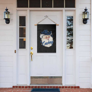 Christmas Football Lover Garden Flag Blue Santa DFC Game Day TS11 Print Your Wear