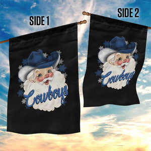 Christmas Cowboys Fan Garden Flag Funny Xmas American Football Blue Santa TS11 Print Your Wear