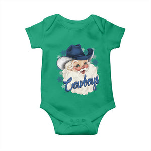 Christmas Cowboys Fan Baby Onesie Funny Xmas American Football Blue Santa TS11 Irish Green Print Your Wear