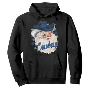 Christmas Cowboys Fan Hoodie Funny Xmas American Football Blue Santa TS11 Black Print Your Wear