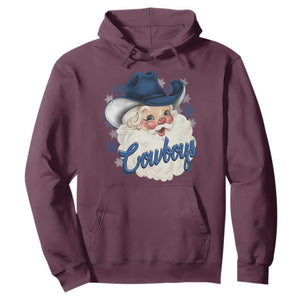 Christmas Cowboys Fan Hoodie Funny Xmas American Football Blue Santa TS11 Maroon Print Your Wear
