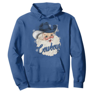 Christmas Cowboys Fan Hoodie Funny Xmas American Football Blue Santa TS11 Royal Blue Print Your Wear