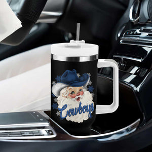 Christmas Football Lover Tumbler With Handle Blue Santa DFC Game Day TS11 Print Your Wear