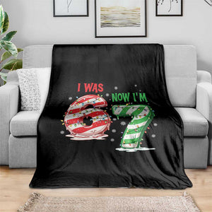 Funny 67 Meme 7 Year Old Birthday Christmas Throw Blanket I Was 6 Now I Am 7 Brainrot TS11 Print Your Wear