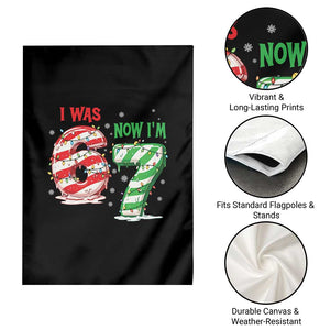 Funny 67 Meme 7 Year Old Birthday Christmas Garden Flag I Was 6 Now I Am 7 Brainrot TS11 Print Your Wear