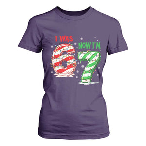 Funny 67 Meme 7 Year Old Birthday Christmas T Shirt For Women I Was 6 Now I Am 7 Brainrot TS11 Purple Print Your Wear