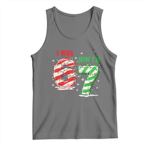 Funny 67 Meme 7 Year Old Birthday Christmas Tank Top I Was 6 Now I Am 7 Brainrot TS11 Black Heather Print Your Wear