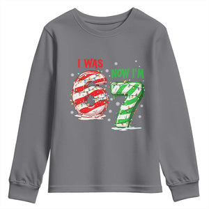 Funny 67 Meme 7 Year Old Birthday Christmas Youth Sweatshirt I Was 6 Now I Am 7 Brainrot TS11 Charcoal Print Your Wear