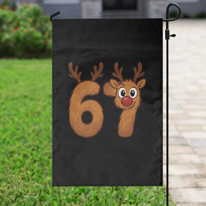 Funny 67 Christmas Reindeer Garden Flag Six Seven Meme Xmas Holiday TS11 Print Your Wear