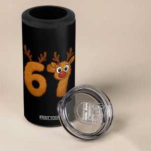 Funny 67 Christmas Reindeer 4 in 1 Can Cooler Tumbler Six Seven Meme Xmas Holiday TS11 Print Your Wear