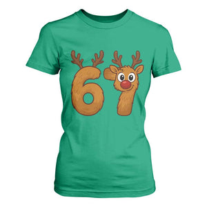 Funny 67 Christmas Reindeer T Shirt For Women Six Seven Meme Xmas Holiday TS11 Irish Green Print Your Wear