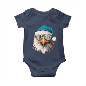 Christmas Philadelphia Fan Baby Onesie Santa Eagles Sport Philly Fan Game Day TS11 Navy Print Your Wear
