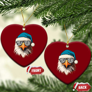 Christmas Football Lover Ceramic Ornament Green Santa PFE Game Day TS11 Print Your Wear