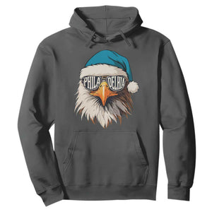 Christmas Football Lover Hoodie Green Santa PFE Game Day TS11 Dark Heather Print Your Wear