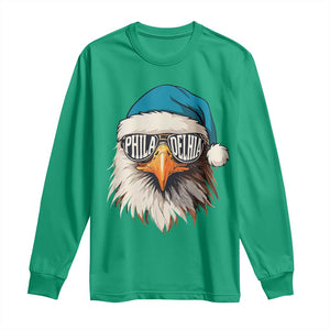 Christmas Football Lover Long Sleeve Shirt Green Santa PFE Game Day TS11 Irish Green Print Your Wear