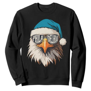 Christmas Philadelphia Fan Sweatshirt Santa Eagles Sport Philly Fan Game Day TS11 Black Print Your Wear