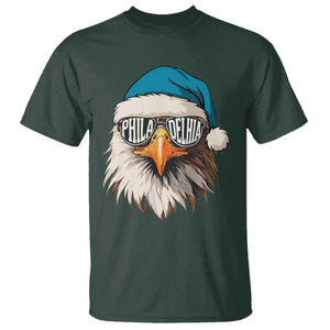 Christmas Football Lover T Shirt Green Santa PFE Game Day TS11 Dark Forest Green Print Your Wear
