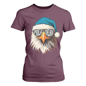 Christmas Philadelphia Fan T Shirt For Women Santa Eagles Sport Philly Fan Game Day TS11 Maroon Print Your Wear