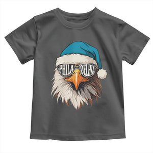 Christmas Philadelphia Fan Toddler T Shirt Santa Eagles Sport Philly Fan Game Day TS11 Dark Heather Print Your Wear