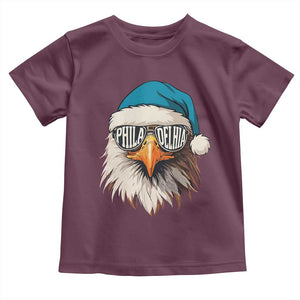 Christmas Philadelphia Fan Toddler T Shirt Santa Eagles Sport Philly Fan Game Day TS11 Maroon Print Your Wear