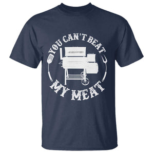 Funny You Can't Beat My Meat T Shirt Vintage Grilling BBQ Chef TS11 Navy Print Your Wear