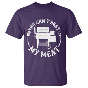 Funny You Can't Beat My Meat T Shirt Vintage Grilling BBQ Chef TS11 Purple Print Your Wear