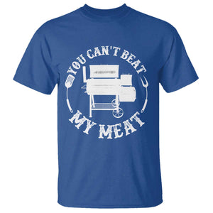 Funny You Can't Beat My Meat T Shirt Vintage Grilling BBQ Chef TS11 Royal Blue Print Your Wear