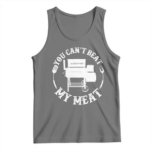 Funny You Can't Beat My Meat Tank Top Vintage Grilling BBQ Chef TS11 Black Heather Print Your Wear