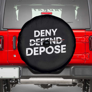 Deny Defend Depose Spare Tire Cover Vintage Shooting Breaks Bullet Through TS11 Black Print Your Wear