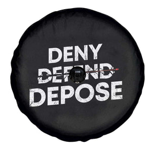 Deny Defend Depose Spare Tire Cover Vintage Shooting Breaks Bullet Through TS11 Print Your Wear