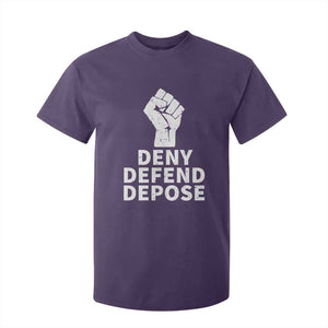 Deny Defend Depose T Shirt For Kid Vintage Hand Fist TS11 Purple Print Your Wear
