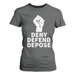 Deny Defend Depose T Shirt For Women Vintage Hand Fist TS11 Dark Heather Print Your Wear