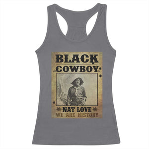 Black Cowboy Nat Love Racerback Tank Top Black History Month TS11 Charcoal Print Your Wear