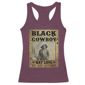 Black Cowboy Nat Love Racerback Tank Top Black History Month TS11 Maroon Print Your Wear