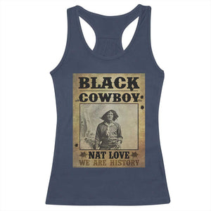 Black Cowboy Nat Love Racerback Tank Top Black History Month TS11 Navy Print Your Wear