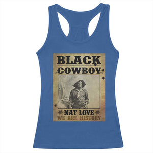 Black Cowboy Nat Love Racerback Tank Top Black History Month TS11 Royal Blue Print Your Wear