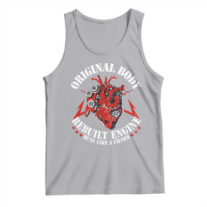 Funny Open Heart Surgery Recovery Survivor Tank Top Original Body Rebuilt Engine Runs Like A Charm TS11 Athletic Heather Print Your Wear