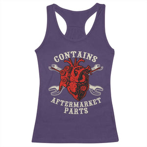 Funny Heart Surgery Racerback Tank Top Contains Aftermarket Parts TS11 Purple Print Your Wear