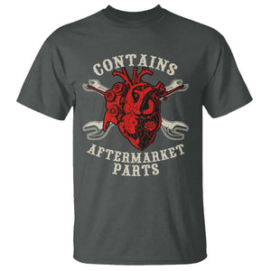 Funny Heart Surgery T Shirt Contains Aftermarket Parts TS11 Dark Heather Print Your Wear