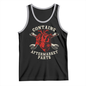 Funny Open Heart Surgery Recovery Survivor Tank Top Contains Aftermarket Parts TS11 Black Athletic Heather Print Your Wear