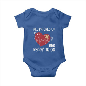 Funny Heart Surgery Recovery Survivor Baby Onesie All Patched Up And Ready To Go CHD Awareness TS11 Royal Blue Print Your Wear
