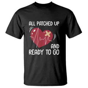 Funny Heart Surgery Recovery Survivor T Shirt All Patched Up And Ready To Go CHD Awareness TS11 Black Print Your Wear