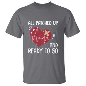 Funny Heart Surgery Recovery Survivor T Shirt All Patched Up And Ready To Go CHD Awareness TS11 Charcoal Print Your Wear