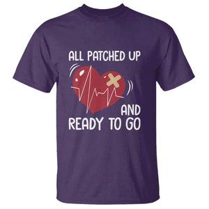 Funny Heart Surgery Recovery Survivor T Shirt All Patched Up And Ready To Go CHD Awareness TS11 Purple Print Your Wear
