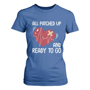 Funny Heart Surgery Recovery Survivor T Shirt For Women All Patched Up And Ready To Go CHD Awareness TS11 Royal Blue Print Your Wear